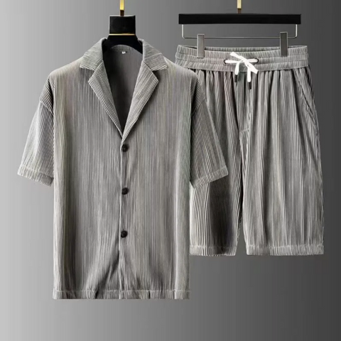 Jerrick - Elegantes Set aus lockerem Polohemd und Shorts für Herren