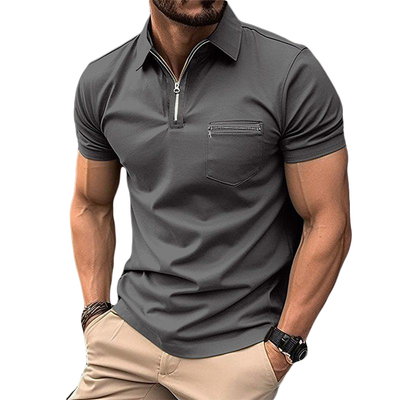 Miguel - Elegantes Kurzarm-Poloshirt mit Reißverschluss