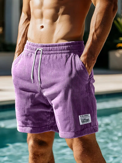 Howell - Herren-Cord-Shorts mit Kordelzug in der Taille