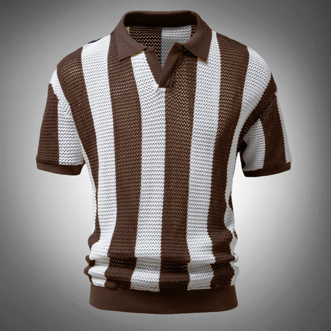Joel - Atmungsaktives Poloshirt mit Streifen