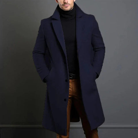Arjun - Eleganter langer warmer Trenchcoat für Herren