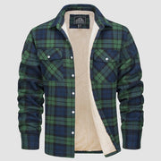 Ellis - Warme Herrenjacke mit Fleece und Karomuster