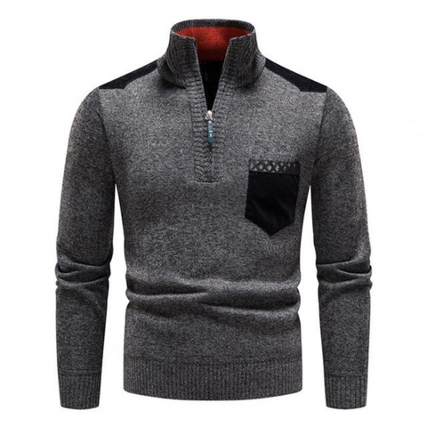 Antony - Lässiger, warmer Rollkragenpullover mit Reißverschluss für Herren