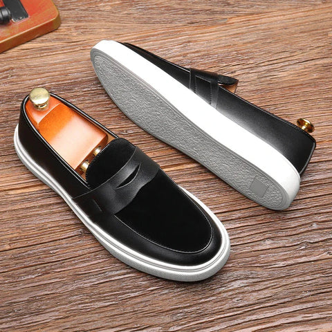 Leonard - Herren Mode Casual Slip-on Lederschuhe