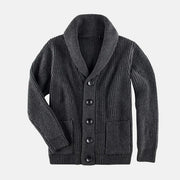 Connor - Lässige Strickjacke mit Schalkragen und Knöpfen für Herren
