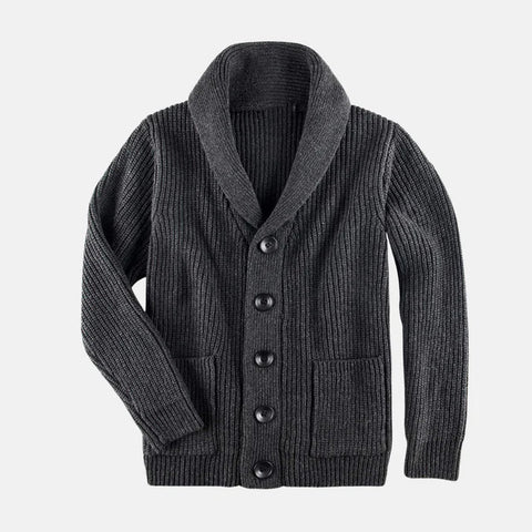Connor - Lässige Strickjacke mit Schalkragen und Knöpfen für Herren