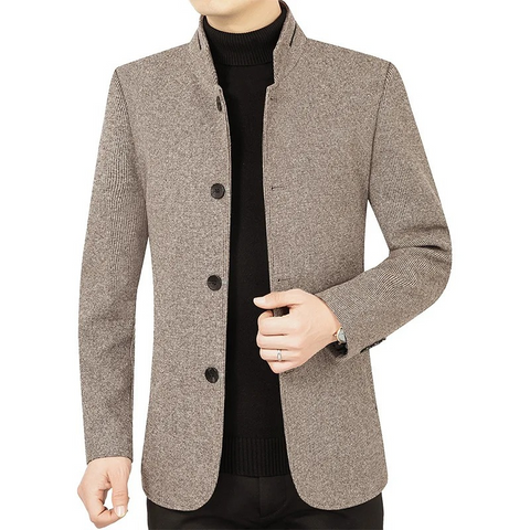 Severino - Eleganter, schmal geschnittener Blazer mit Stehkragen für Herren
