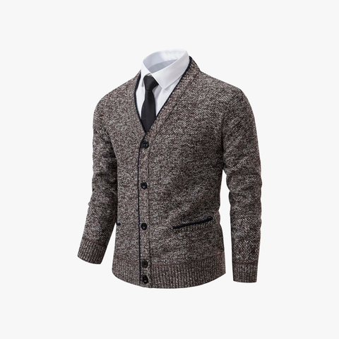 Roberto - Elegante Strickjacke mit V-Ausschnitt und Knöpfen für Herren