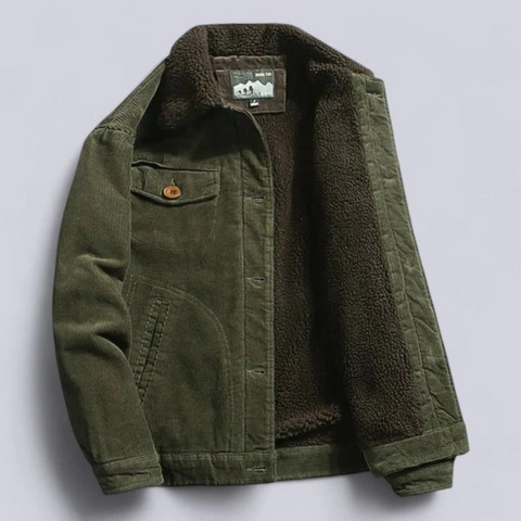 Gery - Lässige, mit Fleece gefütterte, warme Cordjacke für Herren
