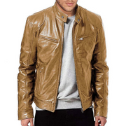 Sabastian - Stilvolle, schmal geschnittene Lederjacke für Herren