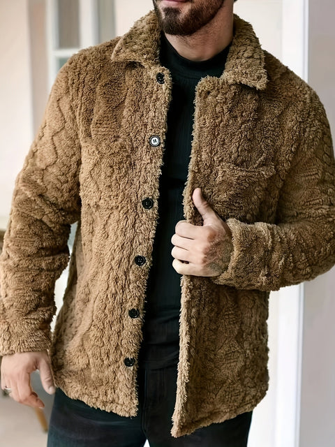 Calix - Lässige Fleecejacke mit weichen Knöpfen