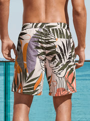 Jasper - Badeshorts mit Blatt-Print