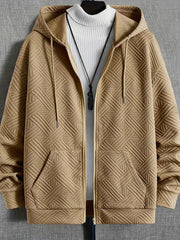 Arlo - Stilvolle, warme Strickjacke mit Kapuze und Reißverschluss für Herren