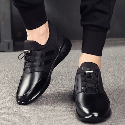 Felix - Schlanke Schwarze Orthopädische Turnschuhe für Herren
