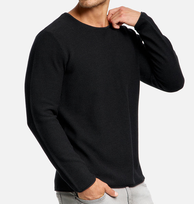 Marius - Lässiger warmer Rundhalspullover für Herren