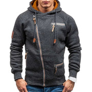 Kian - Stilvolle Jacke mit schrägem Reißverschluss und Kapuze