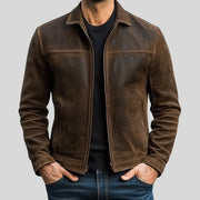 Mike - Elegante Lederjacke mit Reißverschluss