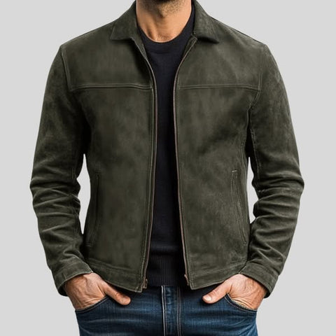 Mike - Elegante Lederjacke mit Reißverschluss