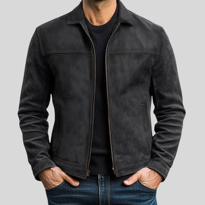 Mike - Elegante Lederjacke mit Reißverschluss