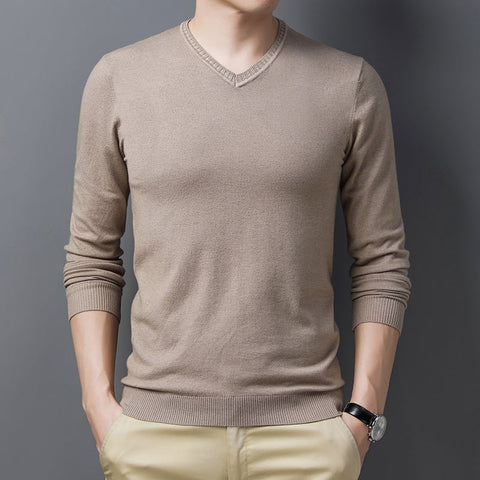 Jonny - Casual V-Neck knitted sweater for men