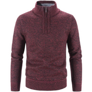 Trevor - Lässiger Strickpullover mit Viertelreißverschluss und Rollkragen für Herren