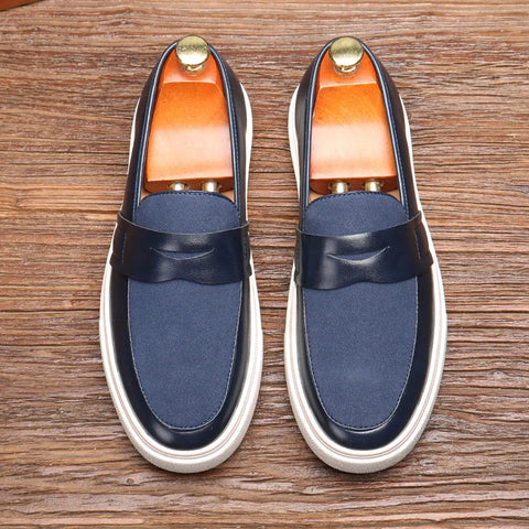 Leonard - Herren Mode Casual Slip-on Lederschuhe