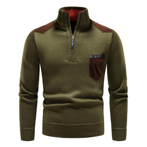 Antony - Lässiger, warmer Rollkragenpullover mit Reißverschluss für Herren