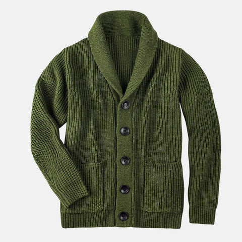 Connor - Lässige Strickjacke mit Schalkragen und Knöpfen für Herren