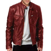 Sabastian - Stilvolle, schmal geschnittene Lederjacke für Herren