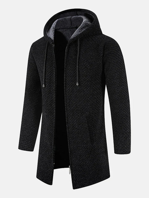Francisco - Legere Strickjacke mit Reißverschluss und Kapuze für Herren