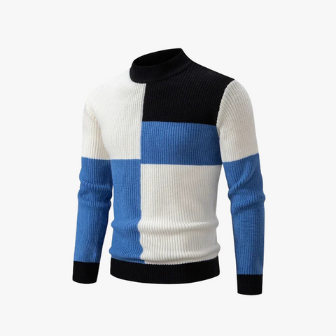 Sean - Stilvoller, warmer Strickpullover mit Farbblockdesign für Herren