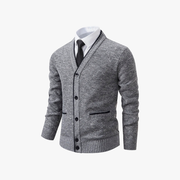 Roberto - Elegante Strickjacke mit V-Ausschnitt und Knöpfen für Herren