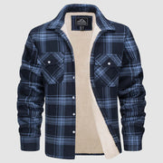 Ellis - Warme Herrenjacke mit Fleece und Karomuster