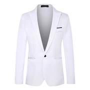 Toby - Klassischer, eleganter, schmal geschnittener Ein-Knopf-Blazer für Herren