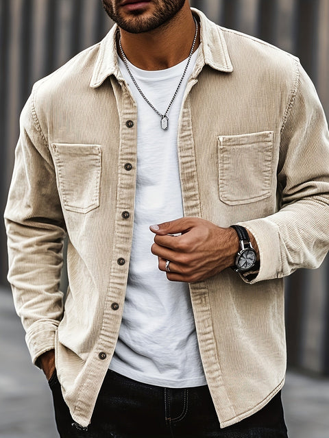 Alvin - Elegante Cordjacke mit Knöpfen