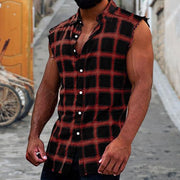 Bruce - Vintage Style Ärmelloses Herrenhemd