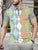 Daniel - Vintage Color Block Herren-Kurzarm-Revershemd