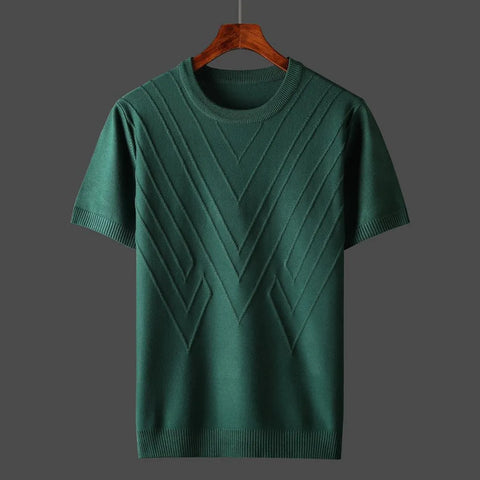 Damien - Gestricktes kurzärmeliges Top