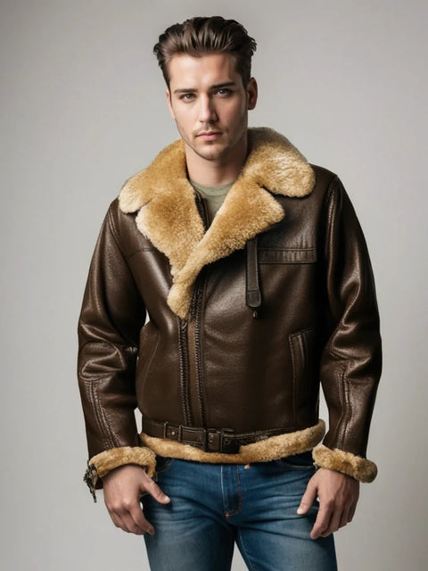 William - Lederbomberjacke für Männer