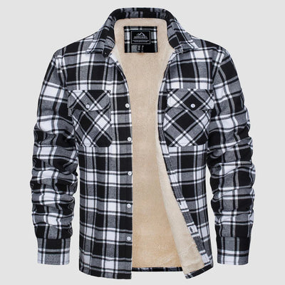 Ellis - Warme Herrenjacke mit Fleece und Karomuster
