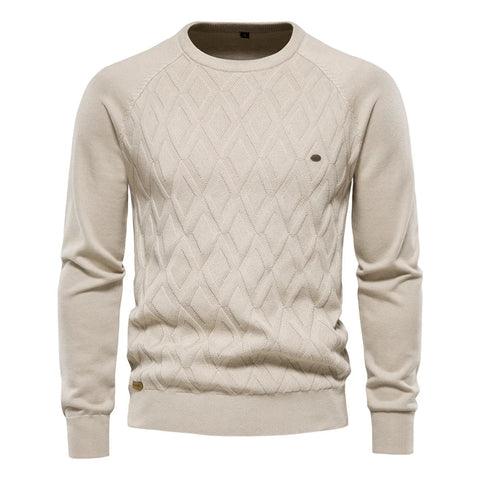 Justin | Gemusterter Strickpullover