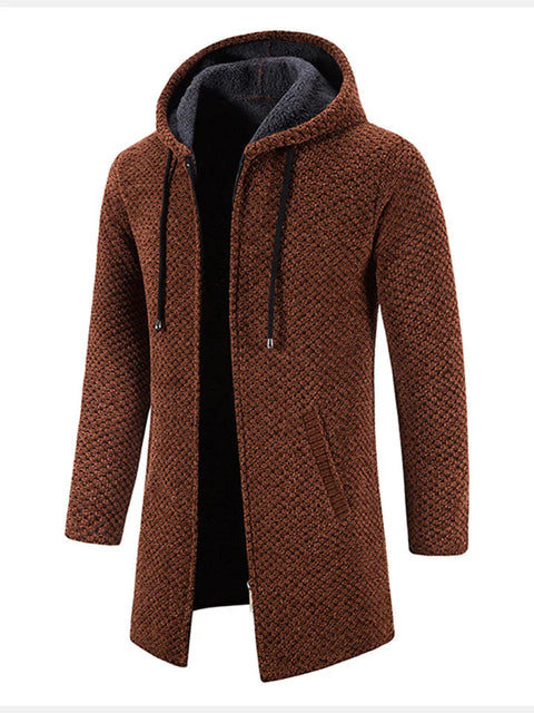 Francisco - Legere Strickjacke mit Reißverschluss und Kapuze für Herren