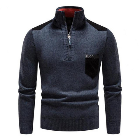 Antony - Lässiger, warmer Rollkragenpullover mit Reißverschluss für Herren