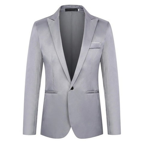 Toby - Klassischer, eleganter, schmal geschnittener Ein-Knopf-Blazer für Herren