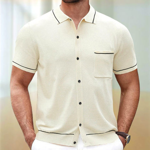 Mathew - Elegantes Kurzarm-Poloshirt mit Knopfleiste