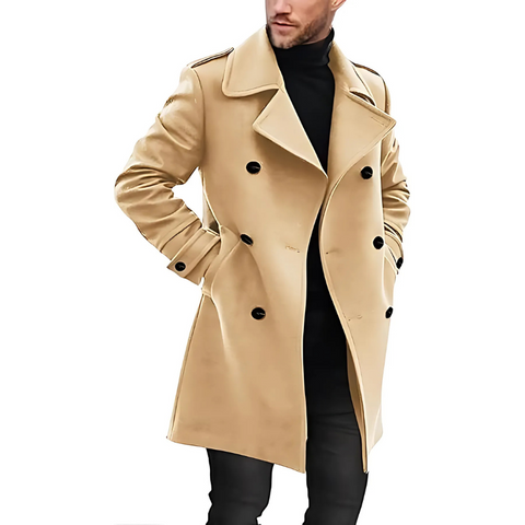 Tyson - Eleganter Trenchcoat mit Reverskragen für Herren