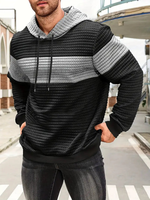 Charles - Lässiges Herren Sweatshirt mit Kapuze und Farbblock