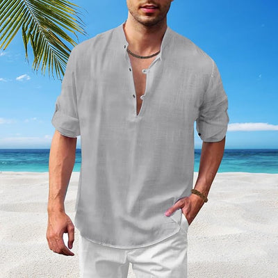 Trevelyan - Lässig Blend Henley Hemd für Herren