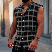 Bruce - Vintage Style Ärmelloses Herrenhemd