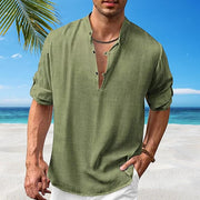 Trevelyan - Lässig Blend Henley Hemd für Herren